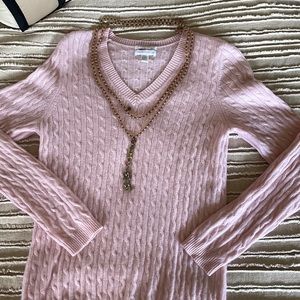 Charter Club 100% 2Ply Cashmere Sweater Pink Small
